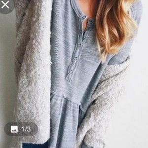 Free People Coastline Tee Peplum Henley